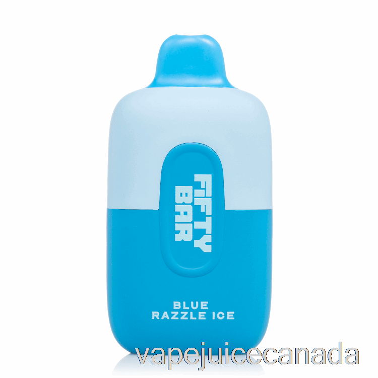 Vape Juice Fifty Bar 6500 Disposable Blue Razzle Ice